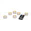 Mikasa Set of 6 White Flickering LED Tealight Candles with Remote