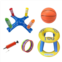 Mega Casa Inflatable Pool Toys Games Set, Floating Pool Basketball Hoops Pool Ring Toss Game with 8 Pcs Rings for Kids Adults Family, Fun Water Games Sport Party Floats Toys Summer Swimming