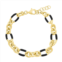 Argento Bella Gold Over Silver Enamel Chain Bracelet