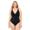 Womens S3 Swim Shaping Banded Plunge V-Neck One Piece Swimsuit