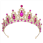 Unique Bargains Women Faux Crystal Queen Crowns Tiara Rhinestone Tiaras