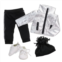 Sophias Doll - Metallic Jacket, Side Stripe Joggers, Knit Hat & Sneakers
