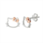 Sanrio Hello Kitty Sterling Silver 1/3 Carat T.W. Diamond Stud Earrings