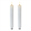 Mikasa White Teardrop Wick LED Wax Tapered Candle 2-piece Set