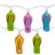 Christmas Central 10-Count Summer Flip Flop Novelty String Christmas Light Set 7.25ft White Wire