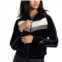 Womens Lusso Black Milwaukee Bucks Nixie Chevron Color-Block Raglan Full-Zip Track Jacket