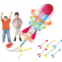 Play22 Toy Rocket Launcher for Kids Led - Shoots Up to 100+ Feet - Includes 6 Foam Rockets, 3 Colors