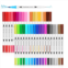 AGPtEK 36 Colors Dual Tip Brush Marker Pens with 0.4 Fine Tip
