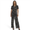 Womens Harper Rose Rouched Sleeve Polo Jumpsuit