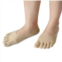 Unique Bargains 1 Pair Moisturising Comfy Spa treatment Five Toes Gel Heel Socks Skin Color