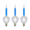 Novelty Lights Traditional Glitter Christmas Bubble Light Replacement Bulbs, C7/E12 Candelabra Base 5 Watt Light 3 Pack