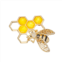 Napier Gold Tone Pin Into Winter Honeycomb Pin