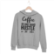 Merchmallow Womens Coffee In One Hand Hustle In The Other Hoodie