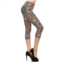 FASHNZFAB Multi-color Print, Cropped Capri Leggings With A Banded High Waist