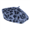 Angela & William Womens French Leopard Print Wool Beret Hat