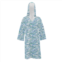 MCCC Sportswear Light Blue And White Coastal Waves Hooded Womens Adult Beach Cover Up - One Size