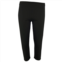 MCCC Sportswear Black Solid Womens Adult Knit Capri Leggings - Small