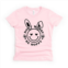 The Juniper Shop Dont Worry Be Hoppy Smiley Bunny Toddler Short Sleeve Graphic Tee