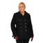 Plus Size Excelled Military Wool Blend Peacoat