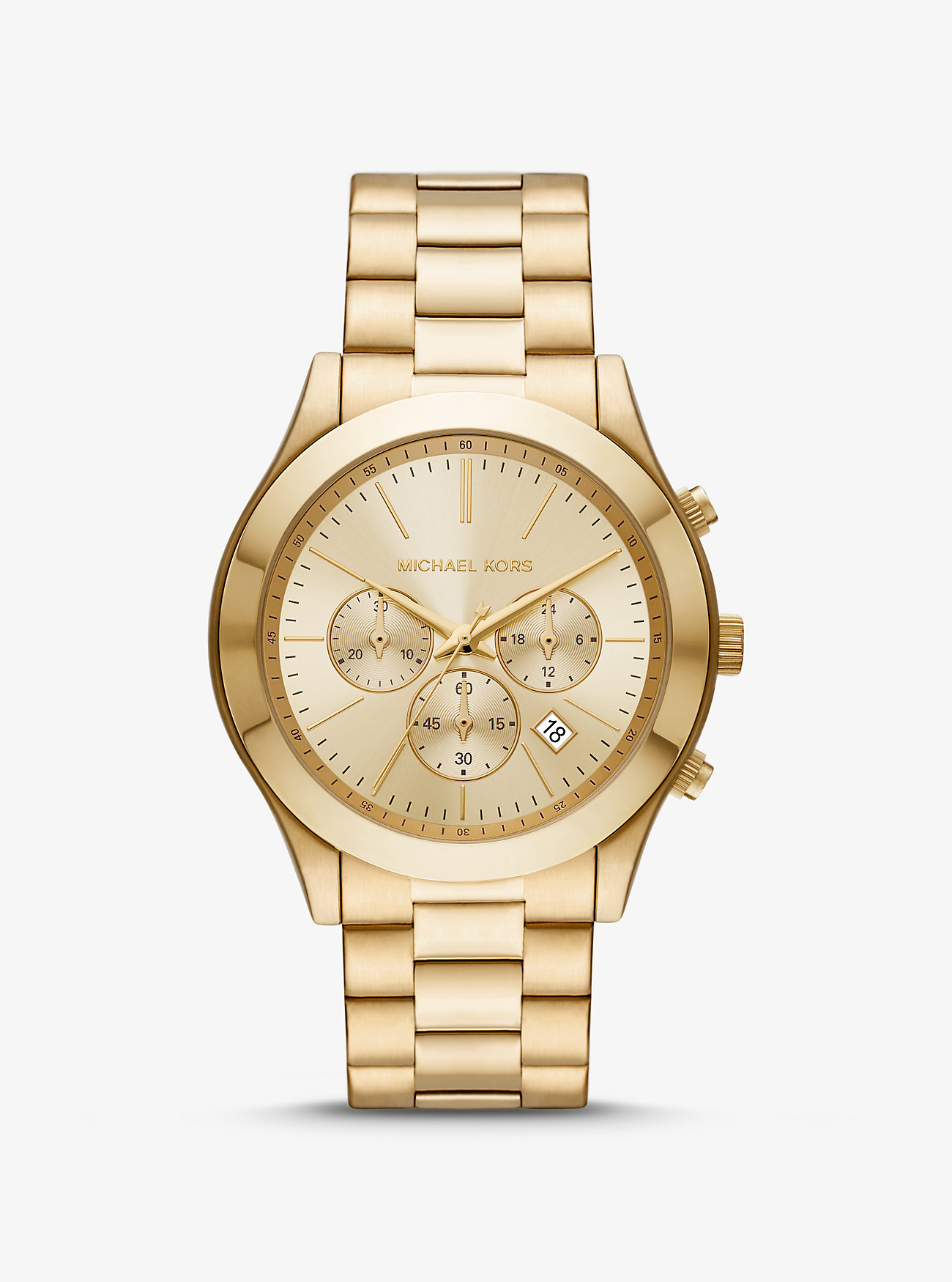 Michaelkors Oversized Slim Runway Gold-Tone Watch