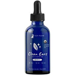 Kin+kind Clean Ears Organic Witch Hazel Tea Tree Oil with Aloe - Leave In Relief for Dogs (4 oz.)