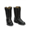 Justin mens farm & ranch temple roper cowboy boots - medium in black