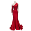 Issue New York one sleeve evening gown in red