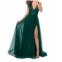 La Femme tulle ballgown in emerald