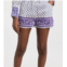 BELL piped shorts in blue purple motif