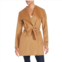 T Tahari double face wool belted wrap coat in camel