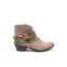 Qupid faux suede anklet bootie in taupe
