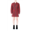 CURRENT/ELLIOTT the jumpsuit dress in red tartan plaid