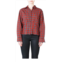 CURRENT/ELLIOTT the tella shirt in red tartan plaid