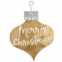 Mudpie merry christmas foil ornament door sign in gold