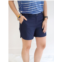 Jade side-round shorts in navy