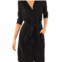 GRETCHEN SCOTT breezy blouson chiffon dress in black