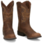 Justin mens stampede cowboy boot - medium width in dark brown