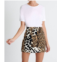 SHAN kawa classic skirt in leopard print