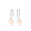 Genevive sterling silver pink pearl drop earrings