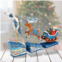designocracy santa on sleigh set of 3, christmas handpainted g.debrekht