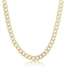 Simona sterling silver 5mm pave cuban chain - gold plated