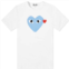 Comme Des Garcon blue two hearts t-shirt