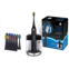 PURSONIC deluxe plus sonic rechargeable toothbrush with built in uv sanitizer and bonus 12 brush heads included, black