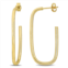 Mimi & Max open rectangular earrings in 10k yellow gold