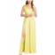 Dress The Population krista womens belted plunging fit & flare dress