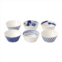 Royal Doulton 1815 pacific bowl 4.5in, blue mixed patterns, set of 6