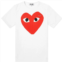 Comme Des Garcon white double heart eyes t-shirt