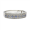 Suzy Levian sterling silver sapphire & diamond accent pave band ring