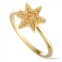 Swarovski field yellow gold-plated crystal star ring