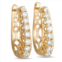 Non Branded lb exclusive 14k yellow gold 0.25 ct diamond huggie earrings